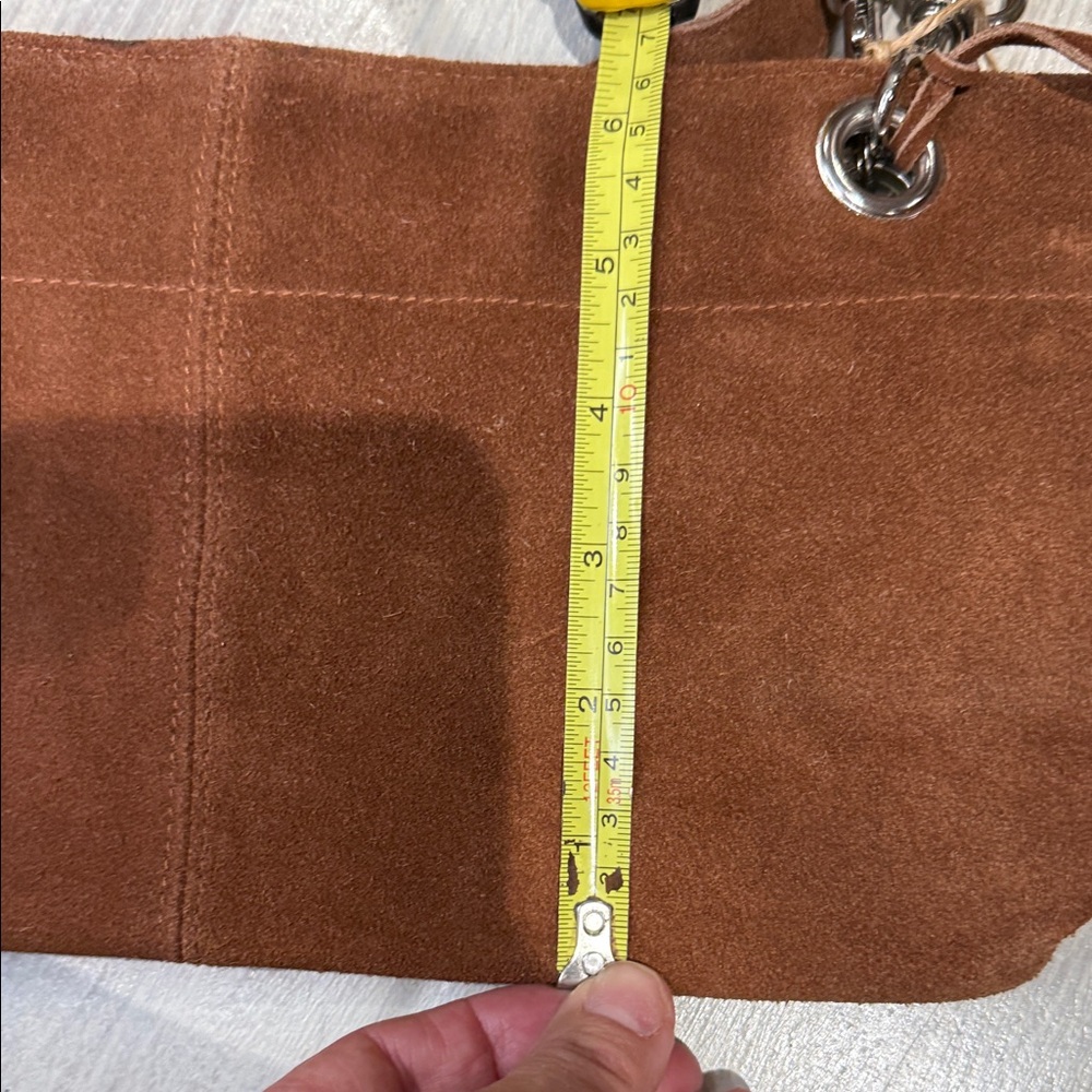 Lillian Vernon Brown Suede Shoulder Bag - Picture 10 of 10